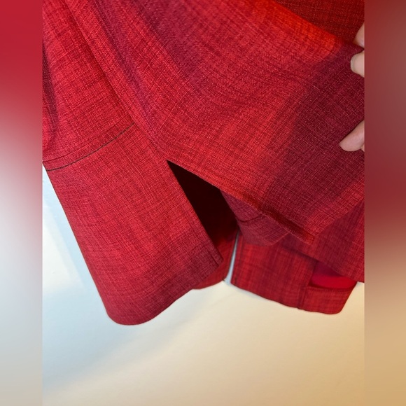 NWOT Anna Maxwell Red Textured Jacket w/ Wooden Buttons Plus Size 16WP - Picture 6 of 16